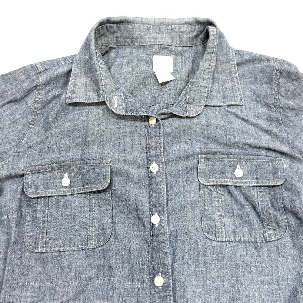 J. Crew The Perfect Shirt Chambray Button Down Long Sleeve Shirt - Picture 2 of 7